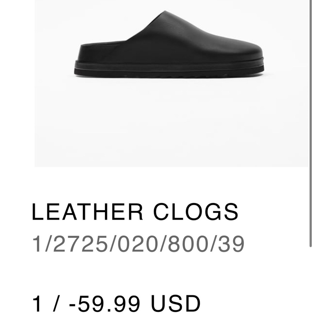 Zara black clogs